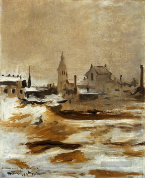  Schnee Malerei - Wirkung von Schnee bei Petit Montrouge Eduard Manet